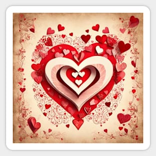 Red heart valentines day gift ideas Sticker